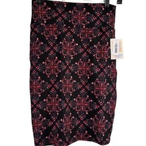 LulaRoe Cassie Pencil Skirt Stretchy High Wide Waist  Adjustable Sizes S-M 6-8